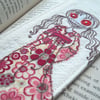 embroidered zombie bookmark