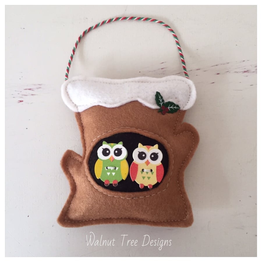 Owls in the Tree Decoration