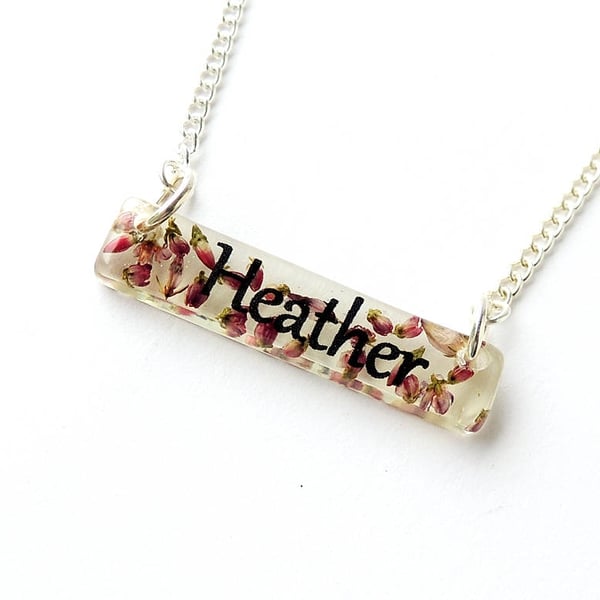 Heather Name Bar Necklace - SALE (2008)
