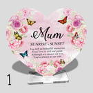 Butterfly memorial ornament, personalised memory, gifts for loss of, mother