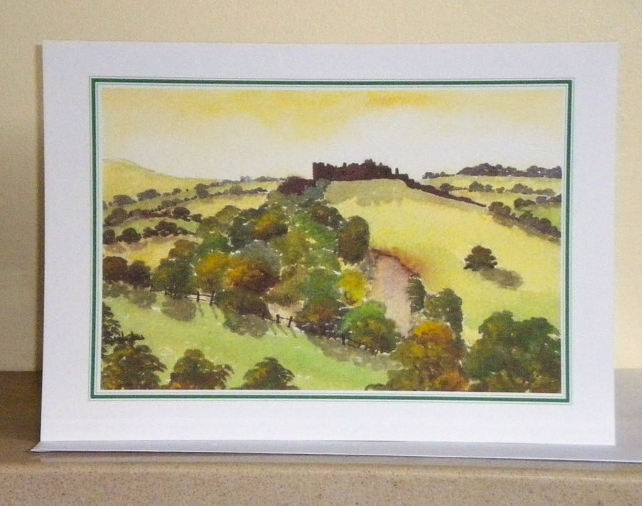 Carreg Cennen Castle, Llandeilo, Greeting Card, Blank inside for any occasion