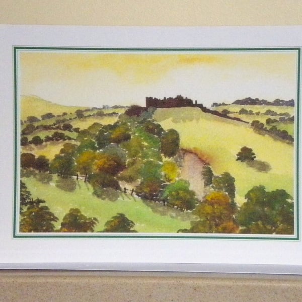 Carreg Cennen Castle, Llandeilo, Greeting Card, Blank inside for any occasion