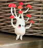 Spun Cotton Red Mushroom Art Doll - Image 2