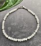 Rainbow Moonstone & Silver Stacking Bracelet - Image 1