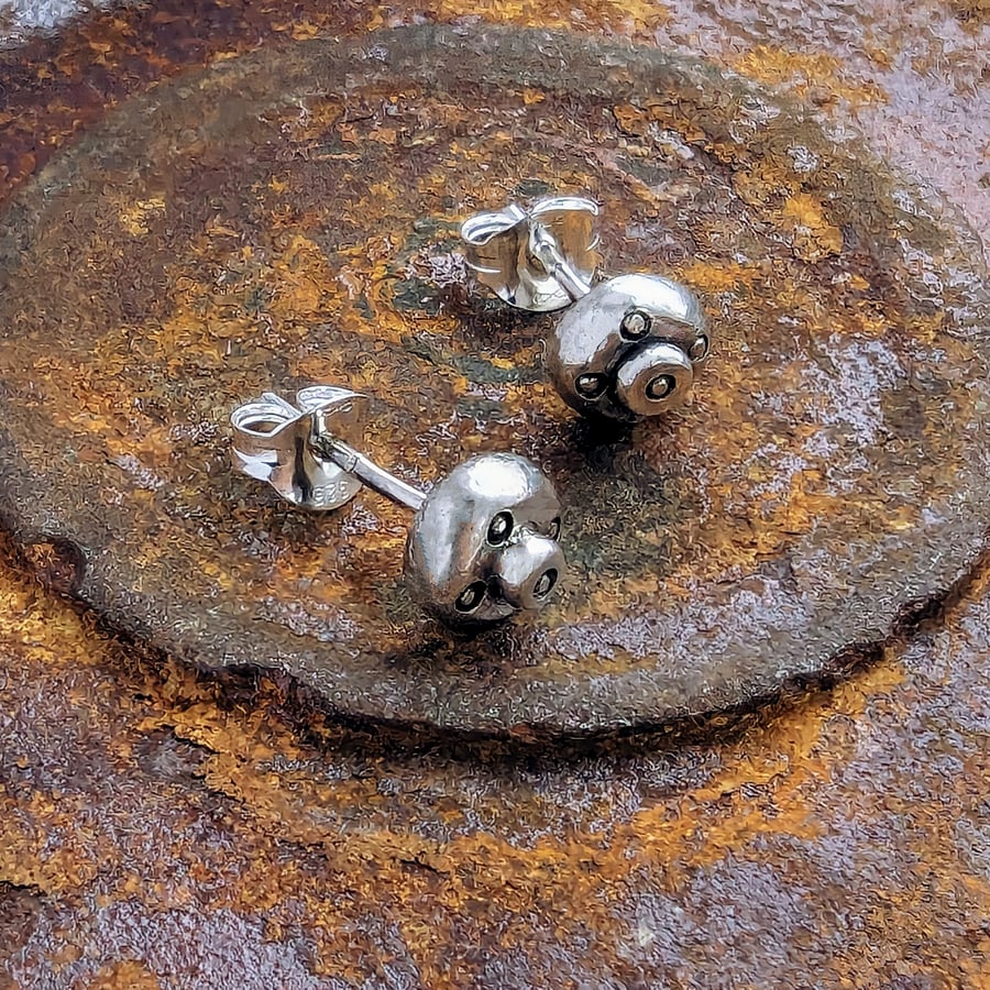 Silver Studs Handmade Recycled Sterling Silver Stud Earrings WEDDING