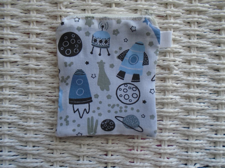 Space Rockets Coin Purse or Card Holder 