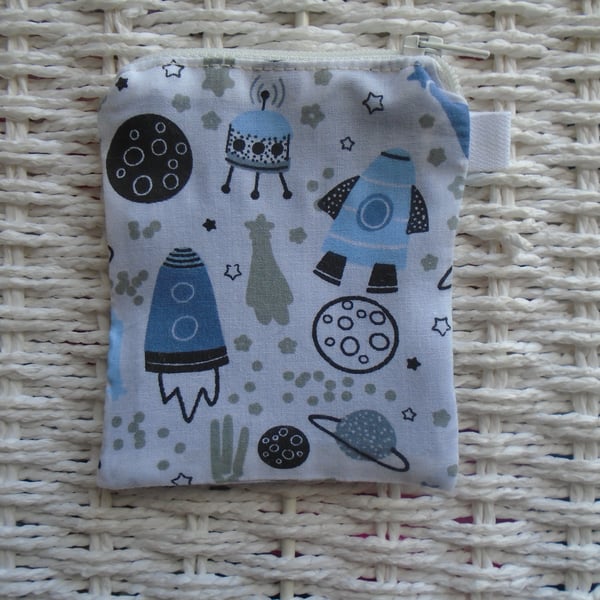 Space Rockets Coin Purse or Card Holder 