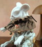 'Porcini', a white porcelain and textile mouse-skull imp. - Image 4