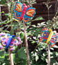 Set Of Three Colourful Butterfly Garden Cane Toppers Ornaments  (2) - Image 3