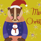 Badger 10 Christmas Postcards