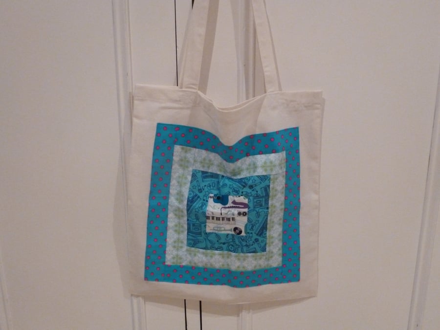 Patchwork tote bag