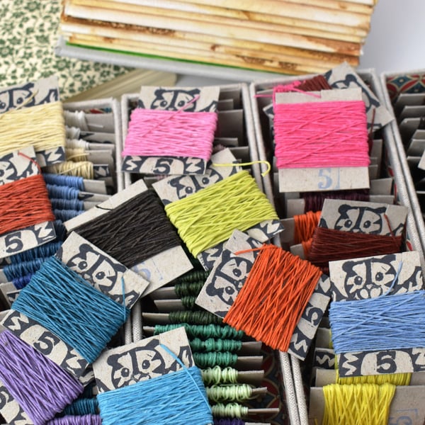 100m of Crawford's 4-ply Waxed Linen Thread, waxed bookbinding cord