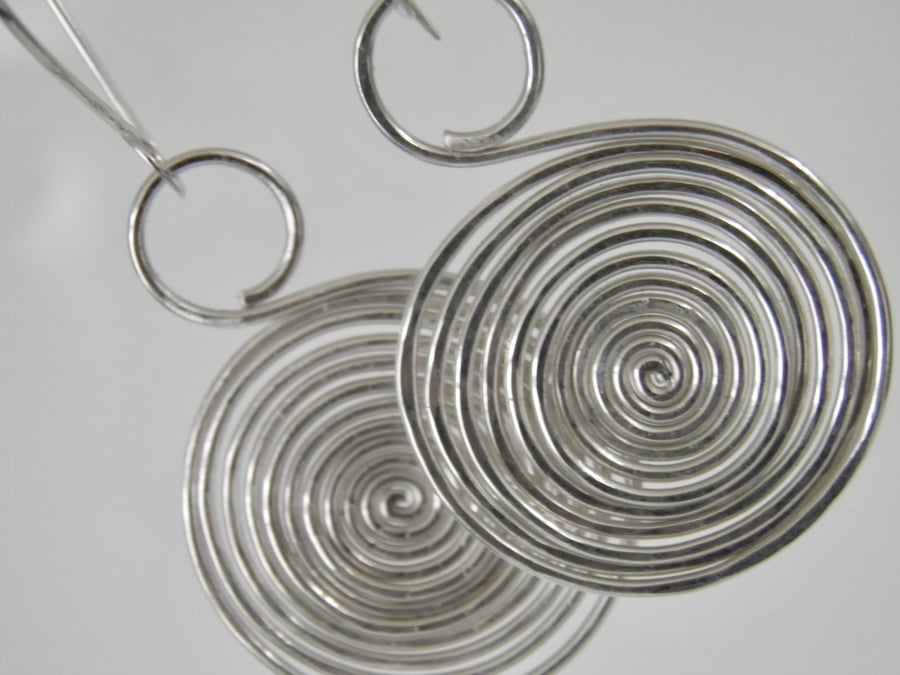 Sterling Silver Spiral Earrings 