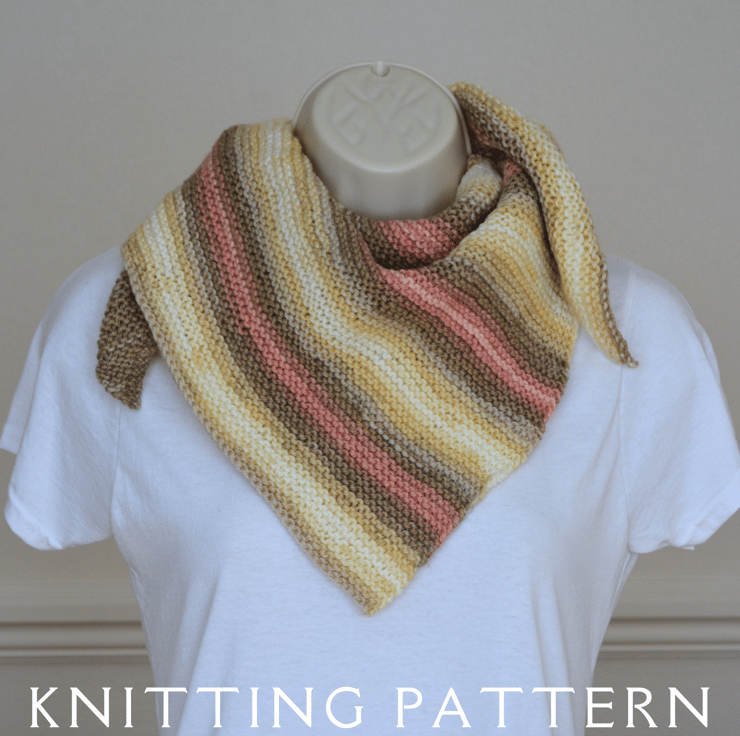 Bandana Style Scarf Knitting Pattern The Big Ba... - Folksy