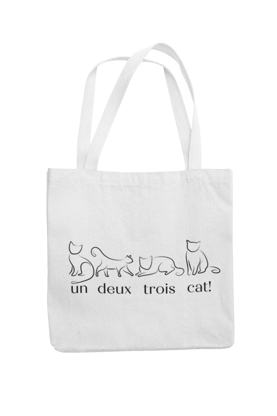 Un Deux Trois CAT - Funny Cat Tote Bag Present