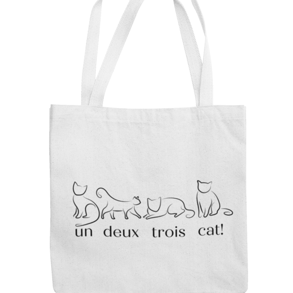 Un Deux Trois CAT - Funny Cat Tote Bag Present