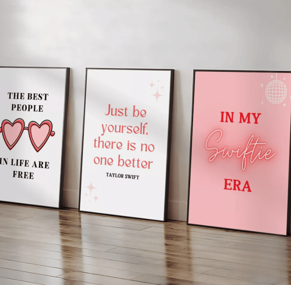 Set of 3 Swiftie Preppy Wall Print Trendy Wall Art Print