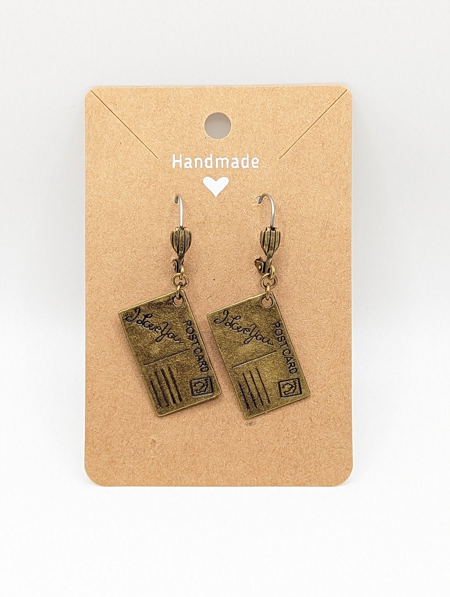 Postcard earrings