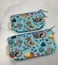 Shells makeup bag, seaside zip bag, 2 size options, Handmade - Image 8
