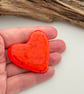 Orange Fused Glass Heart - Image 8