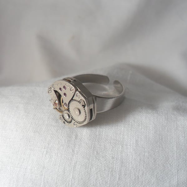 Steampunk Time On My Hands Ring