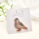Hand-painted Bird Brooch