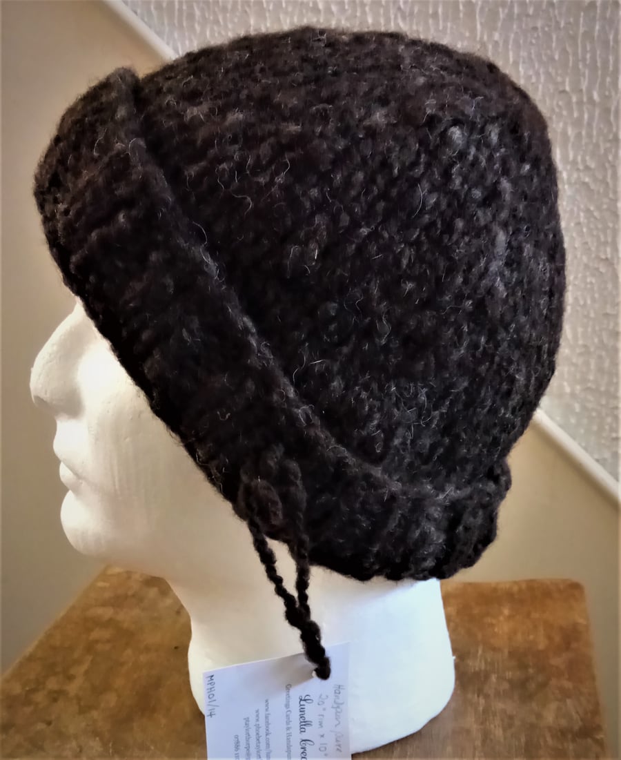 Handspun, Hand-knitted Hat in Pure Texel Wool