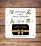 Merry Christmas Gift Card Holder, personalised 