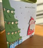 Handmade Christmas Card — Father Christmas & Festive Tree - Image 2