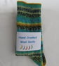 Hand-cranked Knitted Ribbed Wool Socks Size 6 to 7 - Image 5