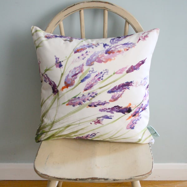 Lavender Flower Cushion - "Lavender Fields" in 100% cotton