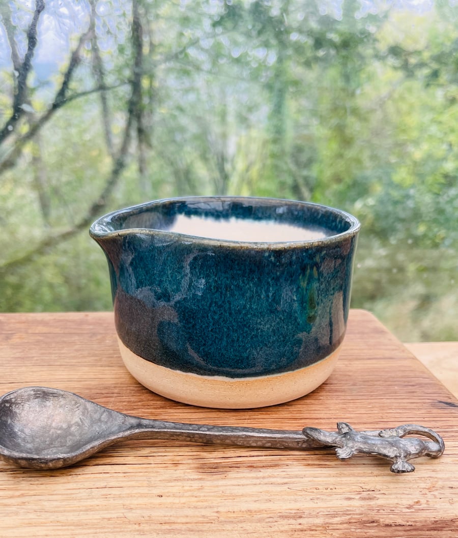 Hand thrown stoneware pinch jugs