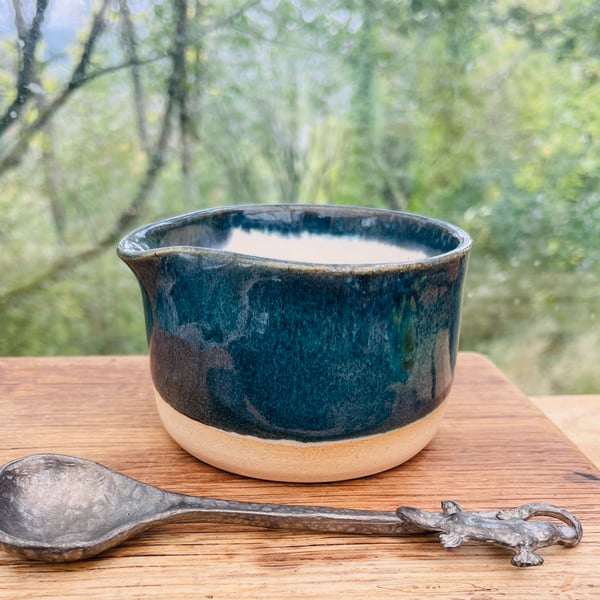 Hand thrown stoneware pinch jugs