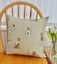 Feature Cushion with Pad: Dog design 17" (43cm), Handmade Throw Pillow - Image 3