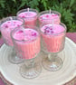 Set of Five Soy Wax Candles in Glasses -  Sugared Almond Scent