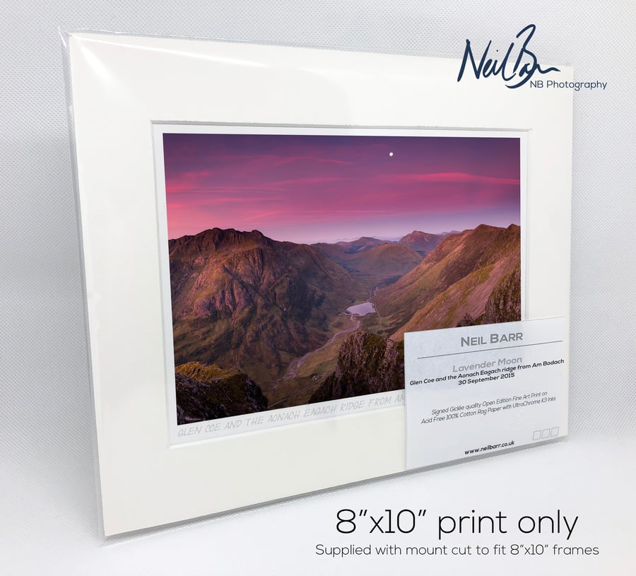 Glen Coe Aonach Eagach Highlands Scotland - A5 (11" x 8") Unframed Print