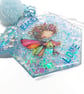 Flower Fairy Bag Charm or Keyring in Holographic Blue - Image 7