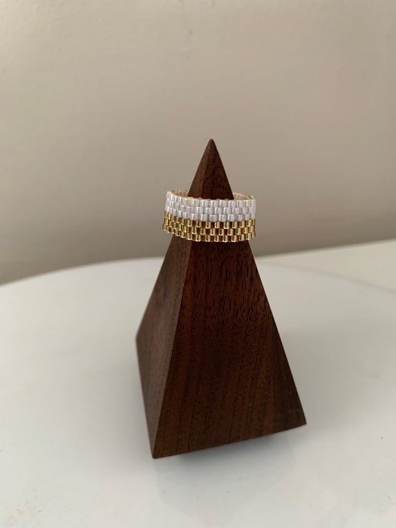 Elegant and stylish modern beaded ring