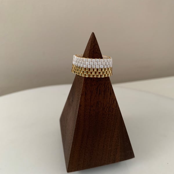 Elegant and stylish modern beaded ring