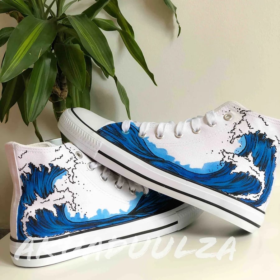 Custom painted sales tennis shoes
