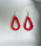 Pink Teardrop Earrings - Image 3