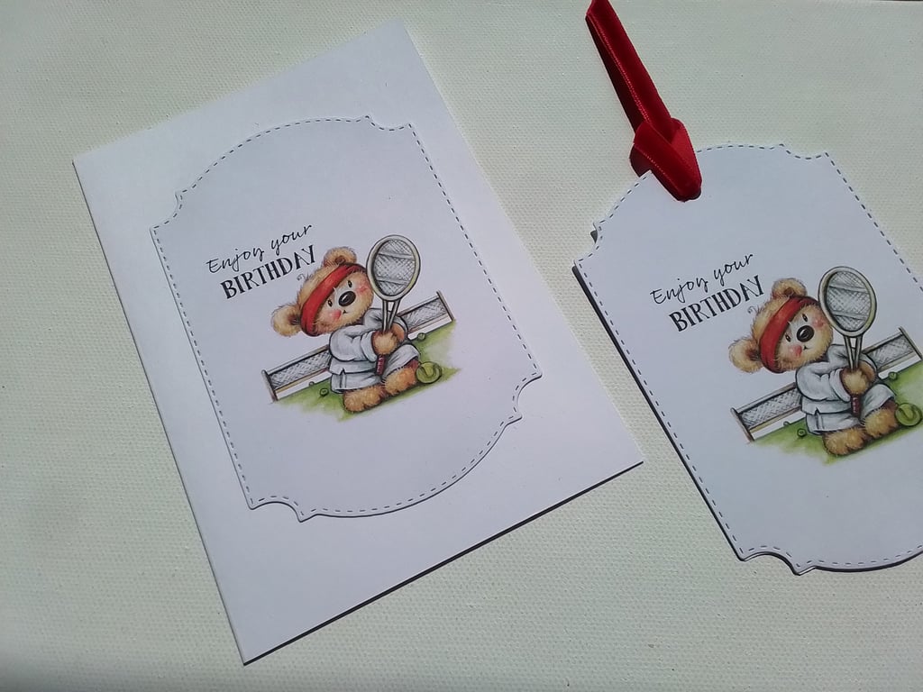 Birthday card and gift tag set. Ref 126