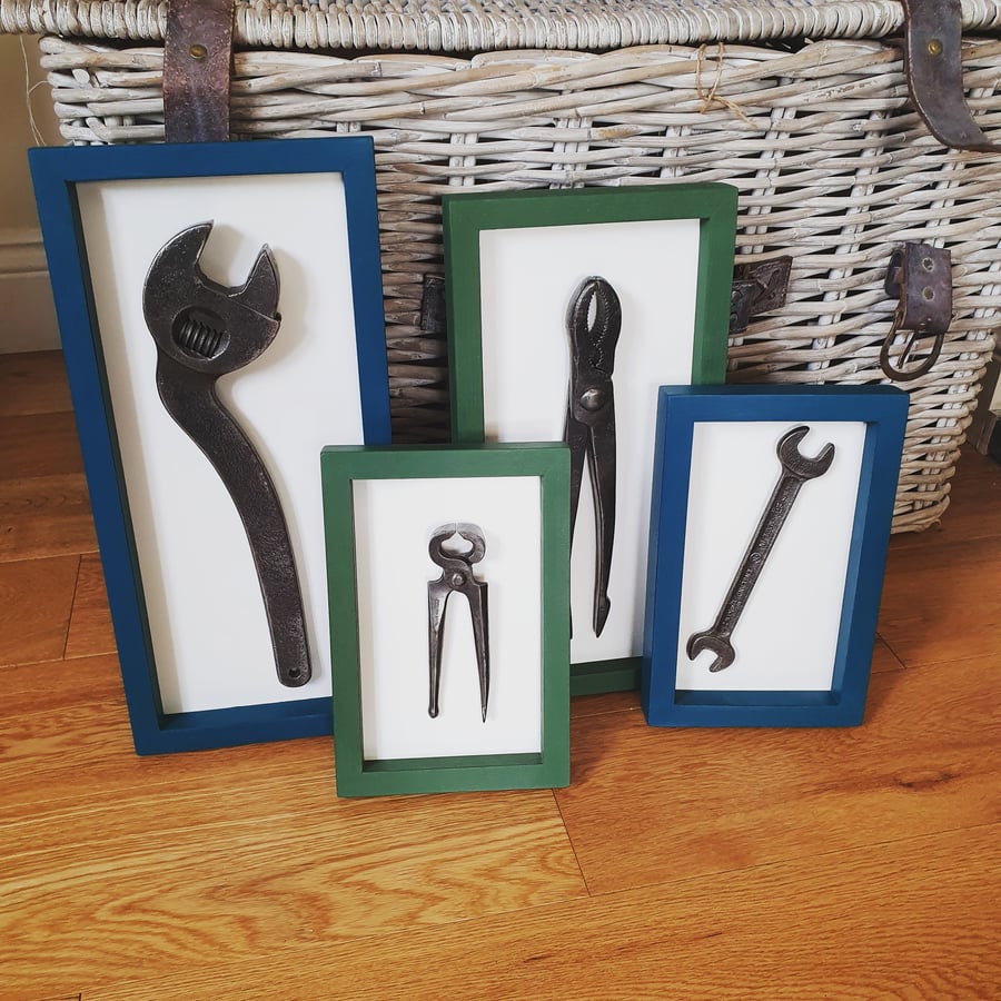 Framed Vintage Tools (2 Spanners)