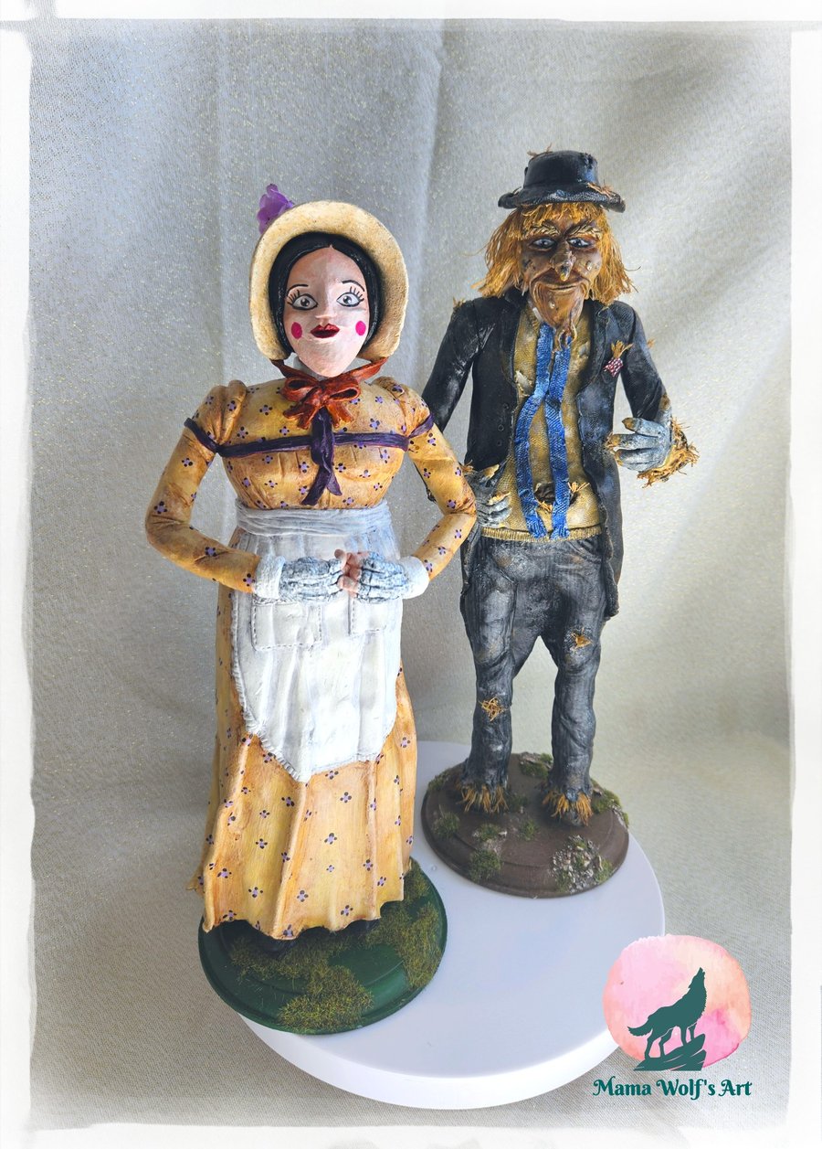 Worzel Gummidge & Aunt Sally collectable Dolls