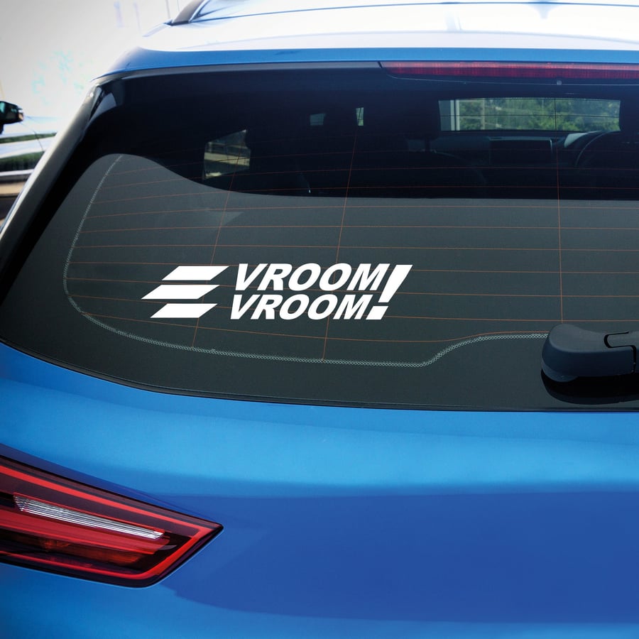 Vroom Vroom Vinyl Car Sticker Decal Funny sticker For Car Window