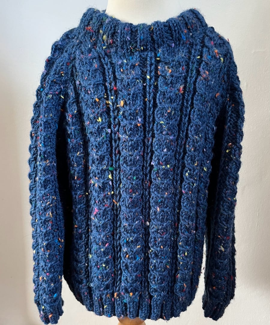 Hand Knitted Childs Neutral gender Jumper - Fits Age 4 - 5 years