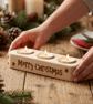 Tea Light Candle Holder - Christmas Wood Candle - Image 1