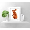 BUNNY Painting - Print taken from original - 8x10 inches - Caramella