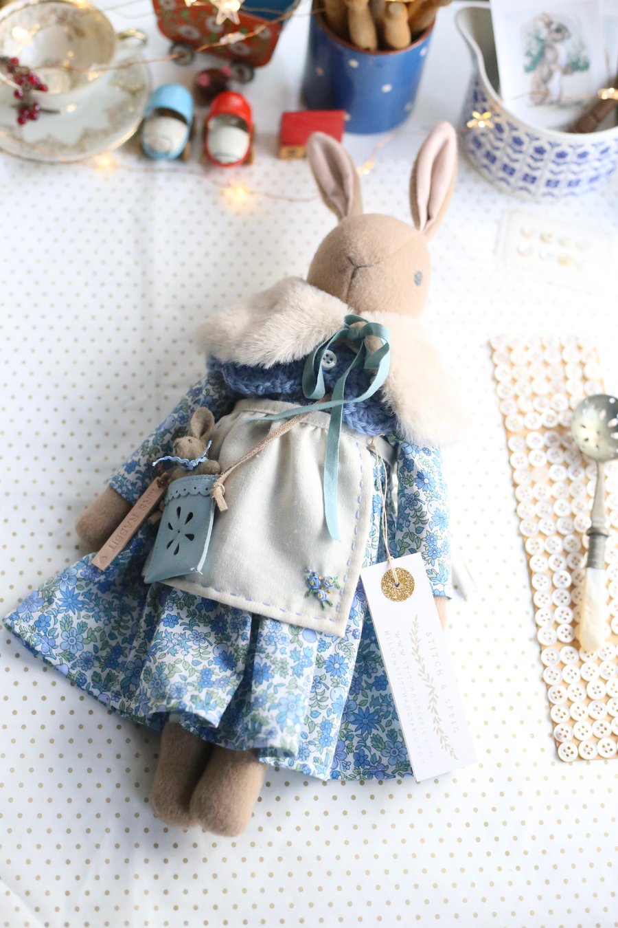 Heirloom Liberty Bunny - Fruit Punch blue