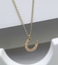 Handmade 9ct yellow, rose or white gold horse shoe pendant and chain - Image 3